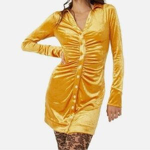 Free people Shayla mini in gold clever size xs